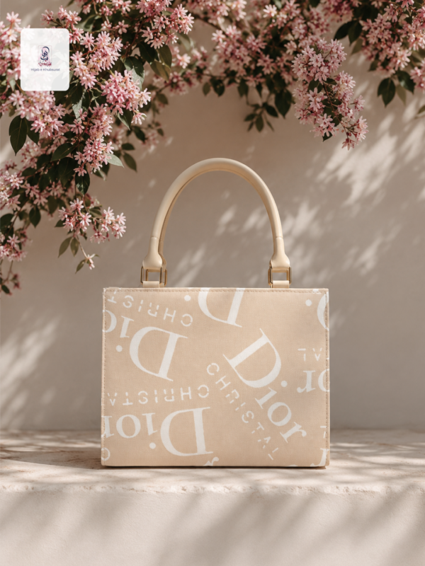 Beige Designer Handbag