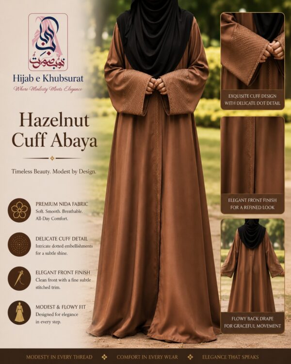 Hazelnut Cuff Abaya