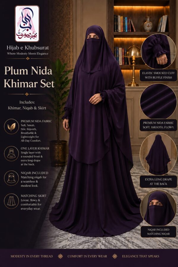 Plum Nida Khimar Set