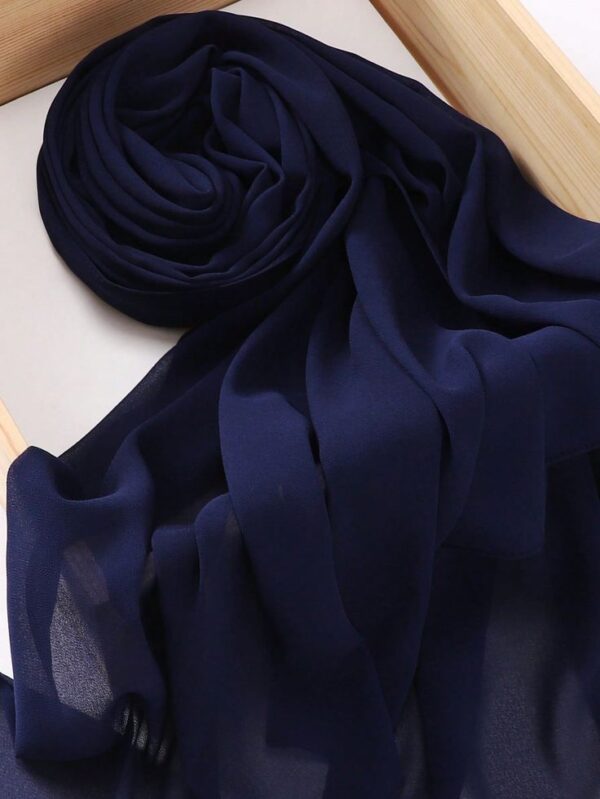 Navy Blue Chiffon Hijab