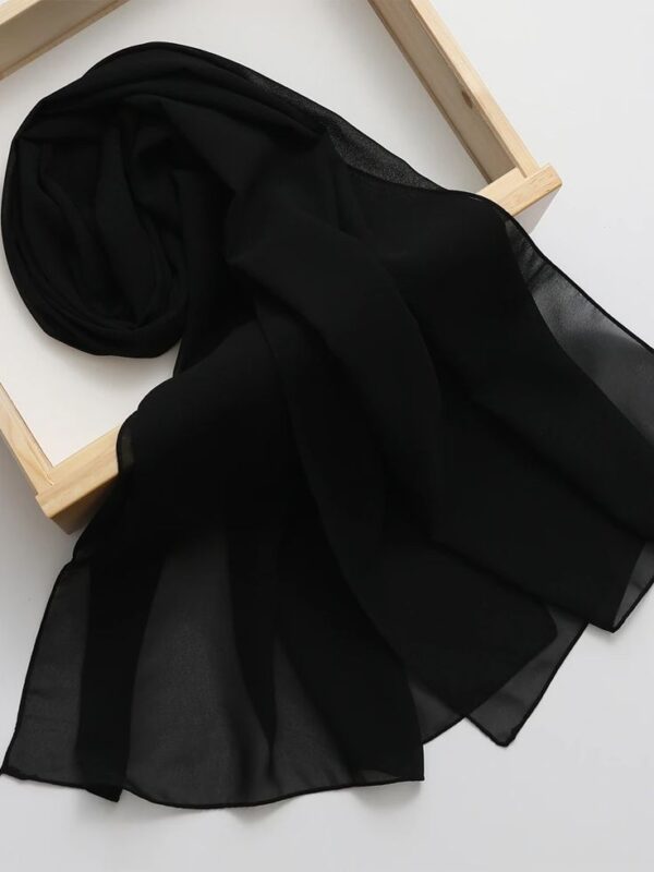 Black Chiffon Hijab