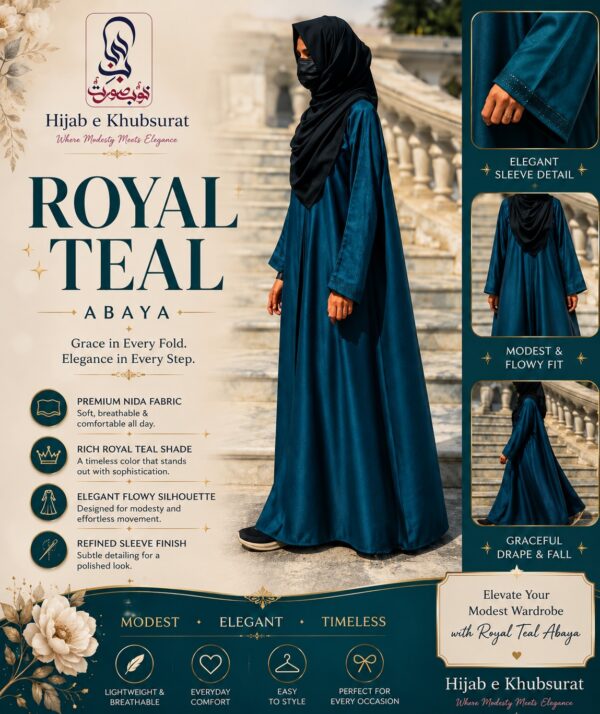 Royal Teal Abaya