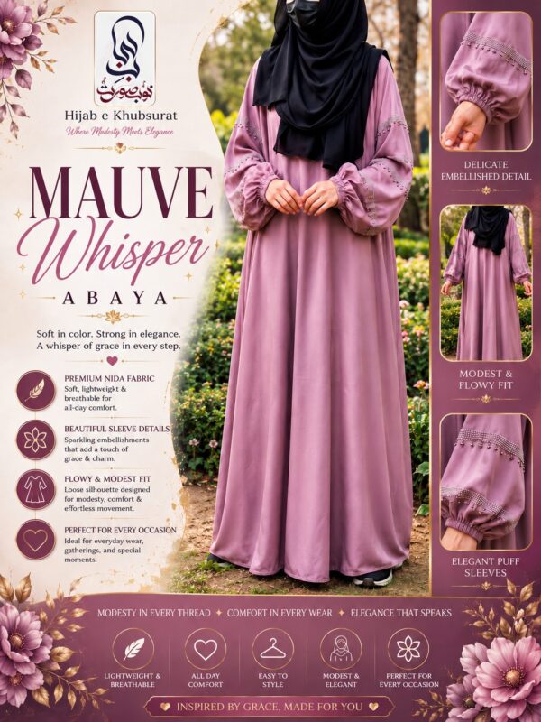 Mauve Whisper Abaya
