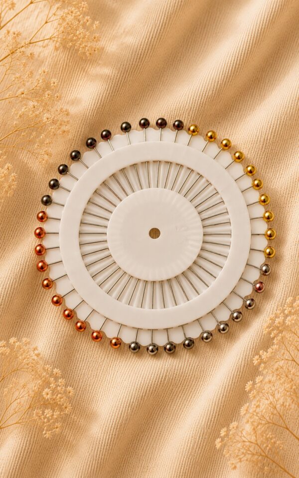 Hijab Pin Set - 40pcs Circular Colorful Ball Pins Holder